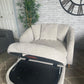 Thomasville Dillard Accent Chair with Storage Ottoman