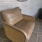 Harley Leather Swivel Accent Chair