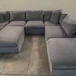 Lowell dark grey 8 pieces customer return steam cleaned